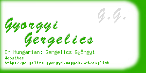 gyorgyi gergelics business card