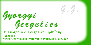 gyorgyi gergelics business card